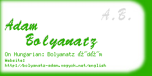 adam bolyanatz business card